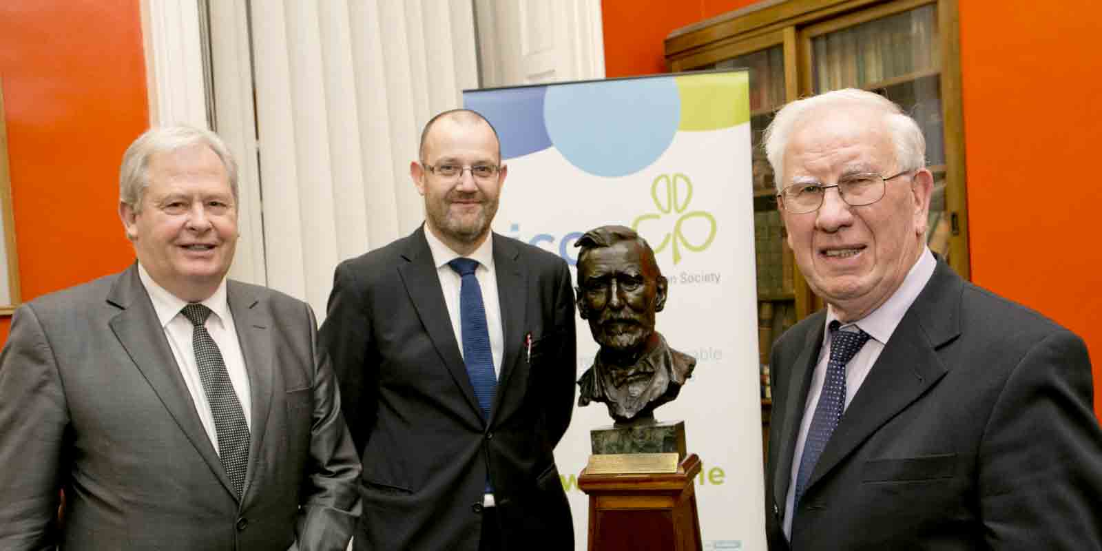 PLUNKETT AWARD - The outstanding contribution to the Irish co-operative movement by the former CEO of the Irish Farm Accounts Co-operative Society (IFAC), Peadar Murphy, has been recognised nationally by the industry’s highest honour - The Plunkett Award for Co-operative Endeavour. Pictured (left to right): Martin Keane, President and T.J. Flanagan, CEO of the Irish Co-operative Organisation Society (ICOS), with The Plunkett Award recipient Peadar Murphy.
