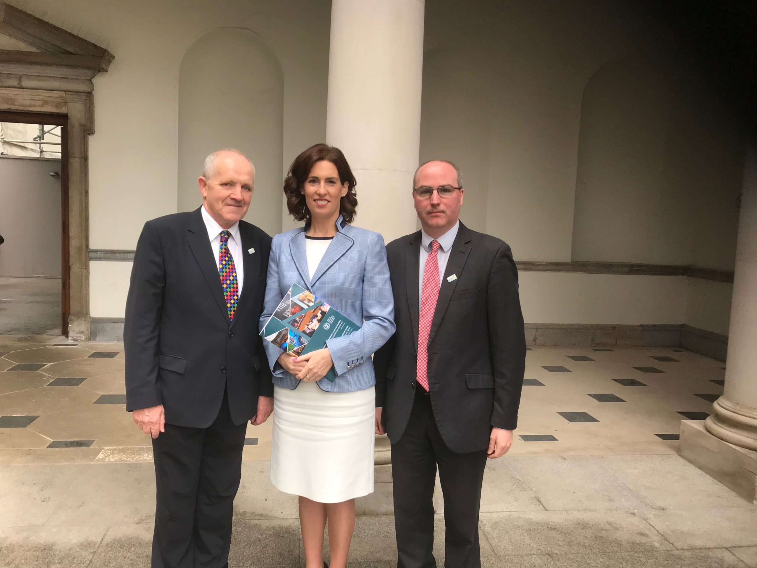 ICOS President Michael Spellman, Hildegarde Naughton TD, Chair of the Joint Oireachtas Committee on Climate Action and Eamonn Farrell, ICOS