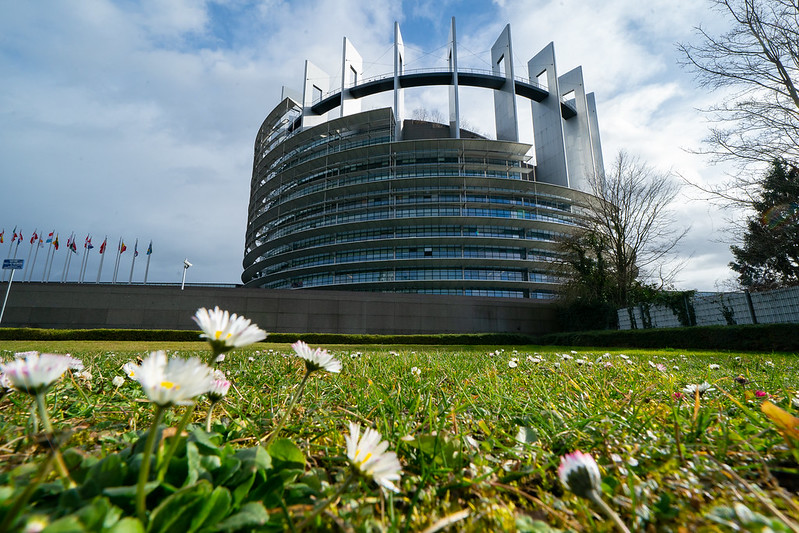 "Outside the building of the European Parliament in Strasbourg" by European Parliament is licensed under CC BY-NC-ND 2.0